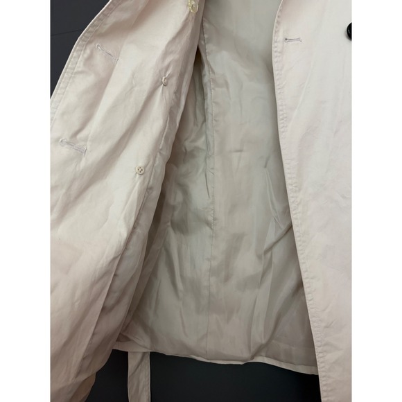 Forever 21 Womens Beige Double Breasted Trench Coat Belted Jacket Size M - Picture 8 of 8